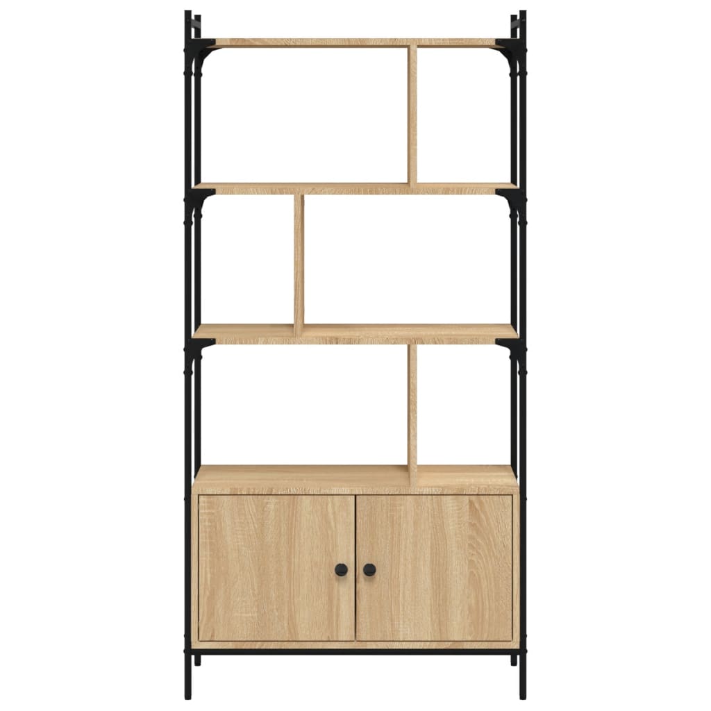 Libreria con Ante Rovere Sonoma 76,5x30x154,5 cm Legno ingegnerizzato | homemem39