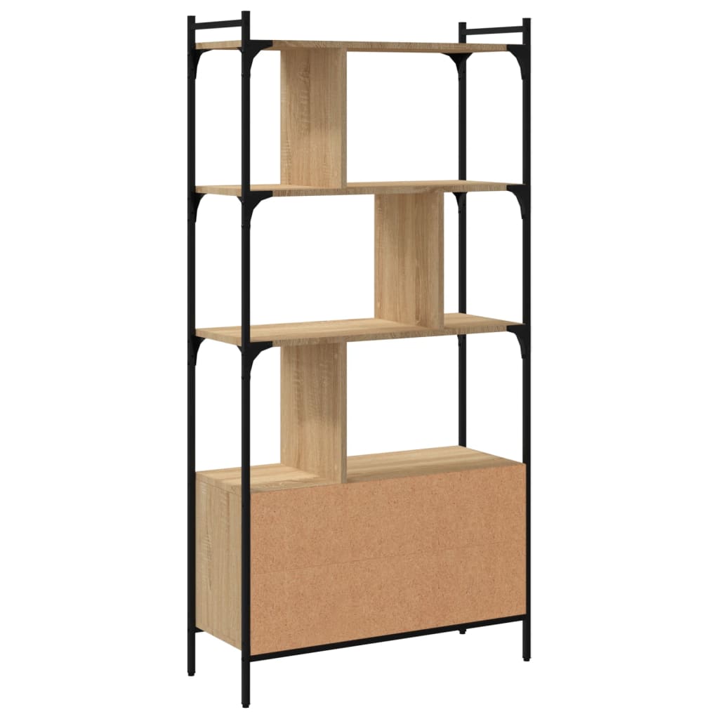 Libreria con Ante Rovere Sonoma 76,5x30x154,5 cm Legno ingegnerizzato | homemem39