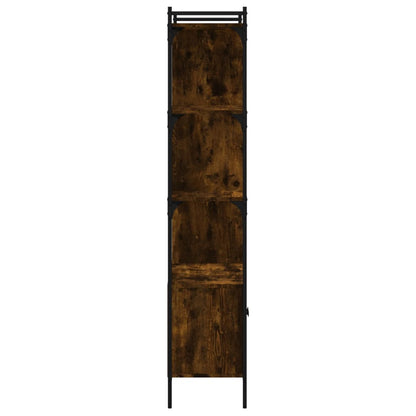 Libreria con Ante Rovere Fumo 76,5x30x154,5cm Legno Multistrato | homemem39