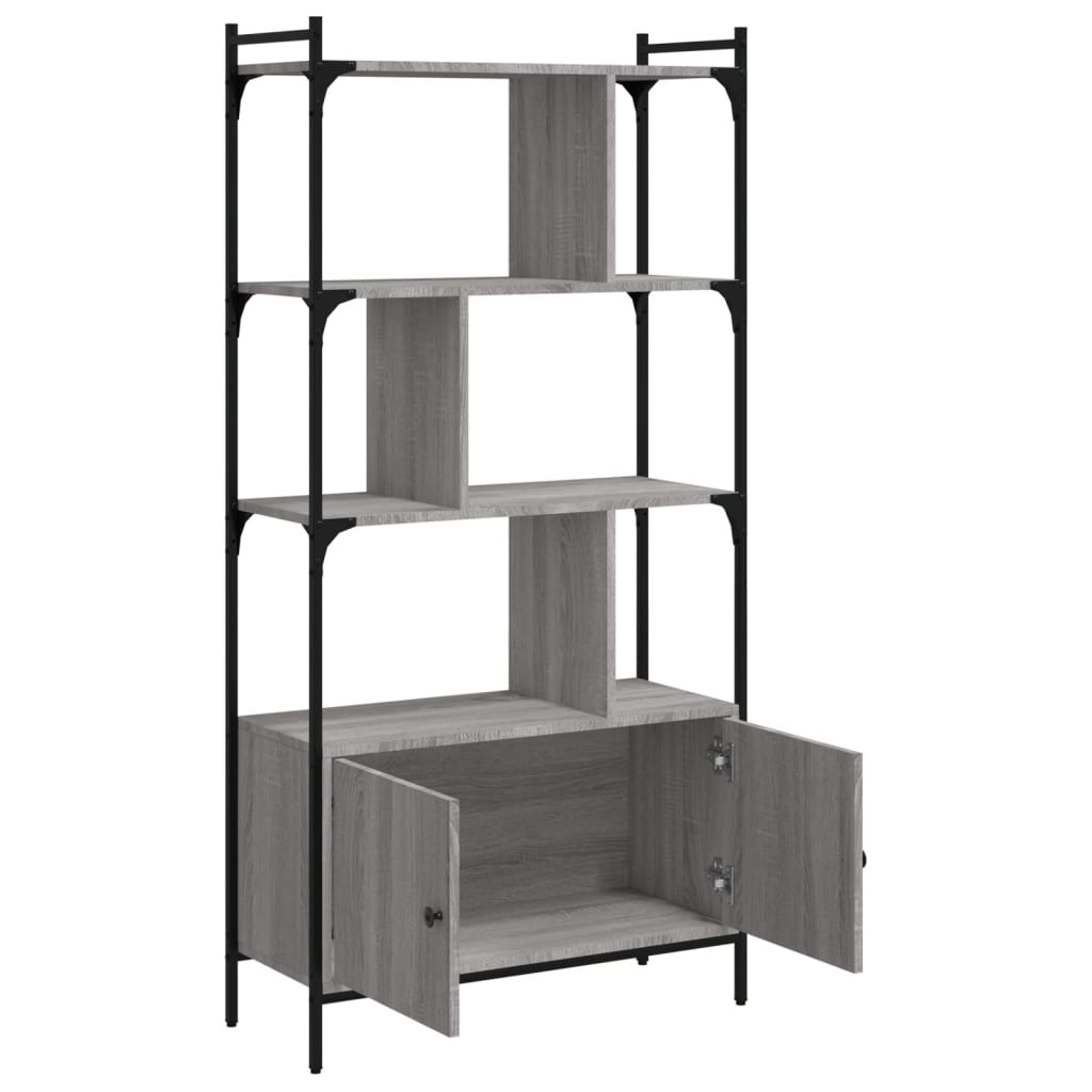 Libreria Ante Grigio Sonoma 76,5x30x154,5 cm Legno Multistrato