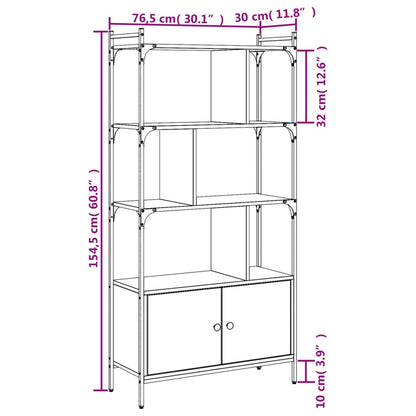 Libreria Ante Grigio Sonoma 76,5x30x154,5 cm Legno Multistrato | homemem39