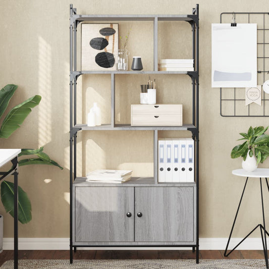 Libreria Ante Grigio Sonoma 76,5x30x154,5 cm Legno Multistrato | homemem39