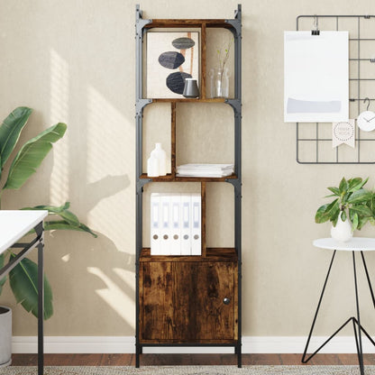 Libreria con Anta Rovere Fumo 44,5x30x154,5cm Legno Multistrato | homemem39