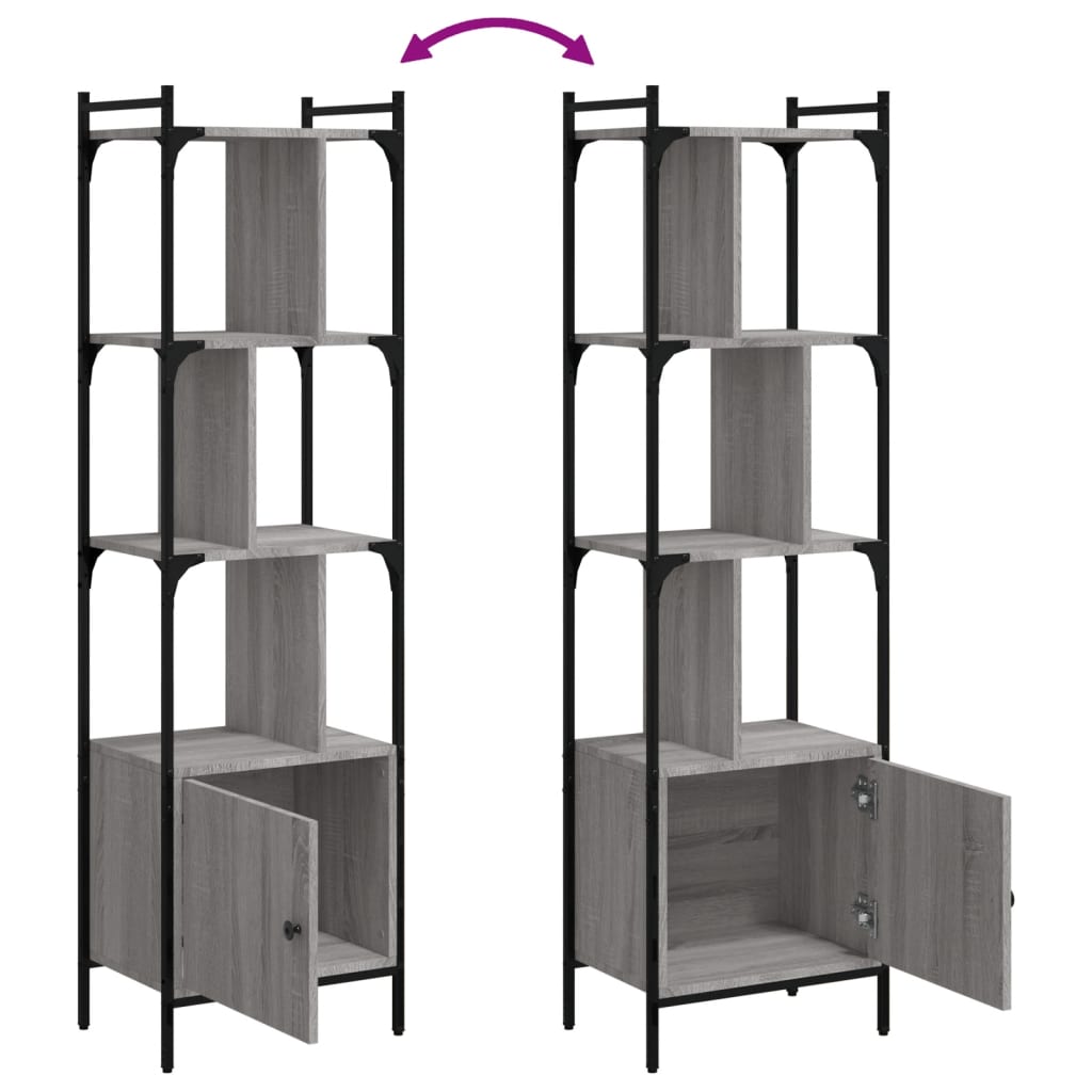 Libreria Anta Grigio Sonoma 44,5x30x154,5 cm Legno Multistrato | homemem39