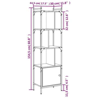 Libreria Anta Grigio Sonoma 44,5x30x154,5 cm Legno Multistrato | homemem39