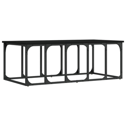 Tavolino da Salotto Nero 100x50x35,5 cm in Legno Multistrato | homemem39