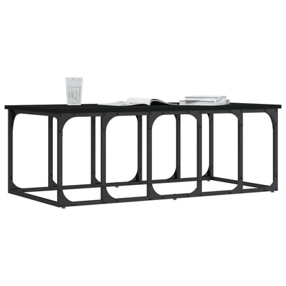 Tavolino da Salotto Nero 100x50x35,5 cm in Legno Multistrato | homemem39