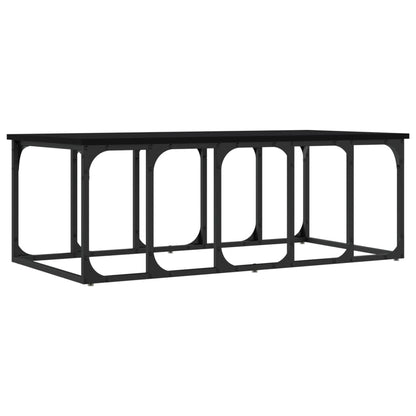 Tavolino da Salotto Nero 100x50x35,5 cm in Legno Multistrato | homemem39
