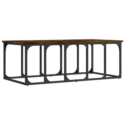 Tavolino da Salotto Rovere Fumo 100x50x35,5cm Legno Multistrato | homemem39