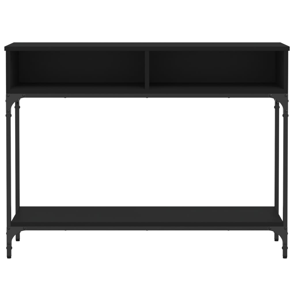 Tavolino Consolle Nero 100x30,5x75 cm in Legno Multistrato | homemem39
