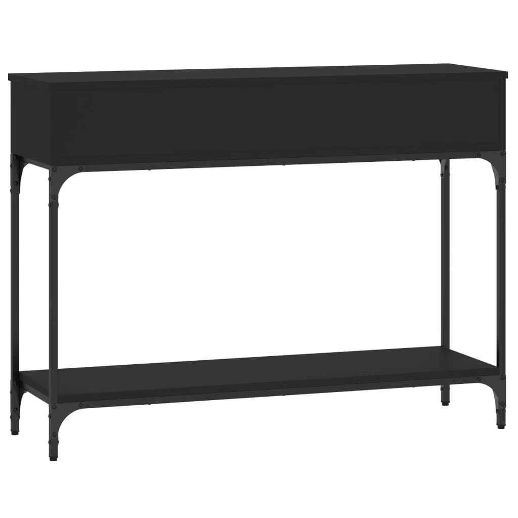 Tavolino Consolle Nero 100x30,5x75 cm in Legno Multistrato - homemem39