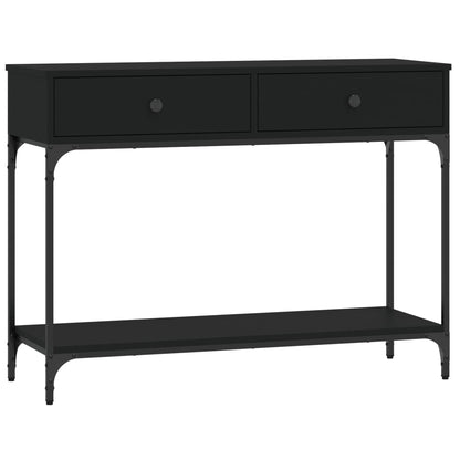 Tavolino Consolle Nero 100x34,5x75 cm in Legno Multistrato - homemem39