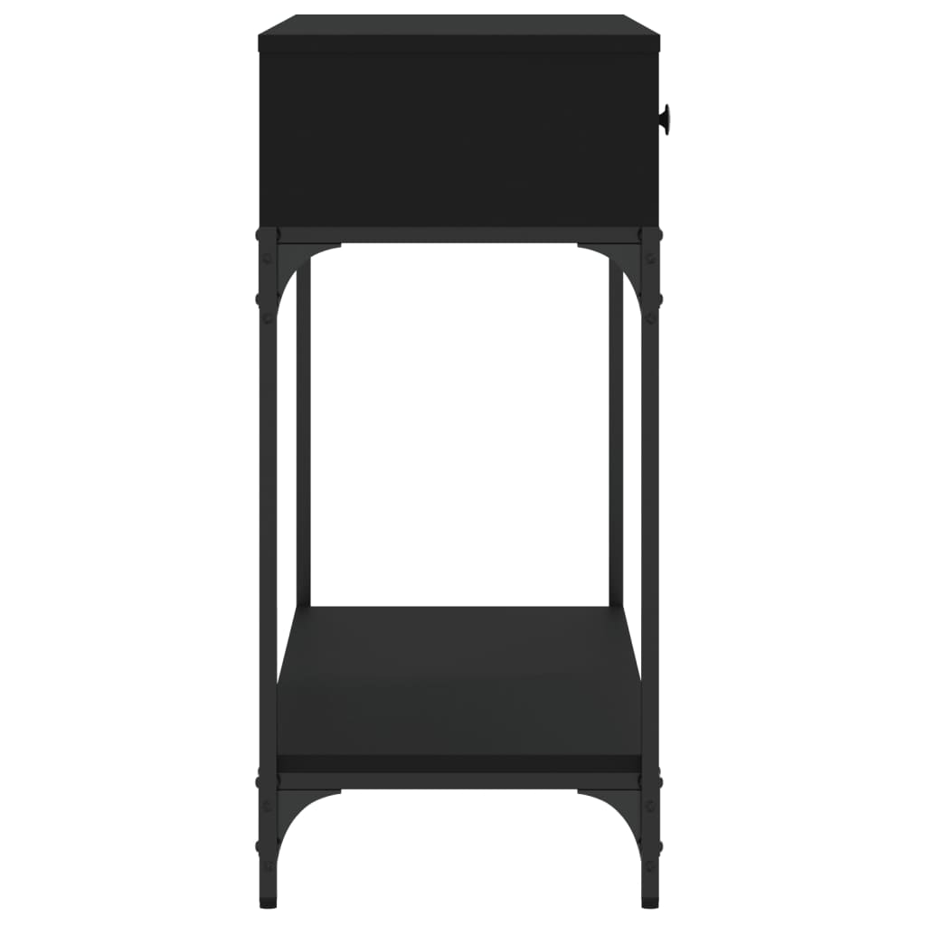 Tavolino Consolle Nero 100x34,5x75 cm in Legno Multistrato - homemem39