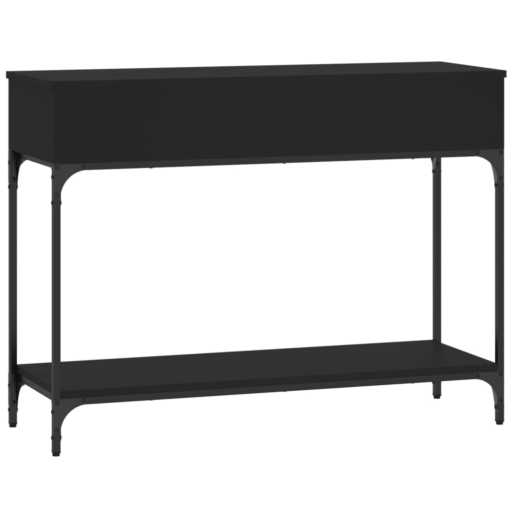 Tavolino Consolle Nero 100x34,5x75 cm in Legno Multistrato - homemem39