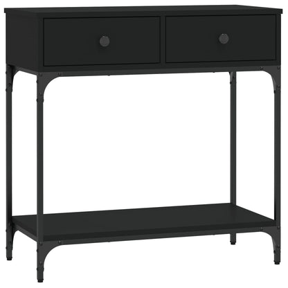 Tavolino Consolle Nero 75x34,5x75 cm in Legno Multistrato - homemem39
