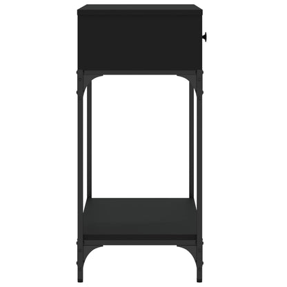Tavolino Consolle Nero 75x34,5x75 cm in Legno Multistrato - homemem39