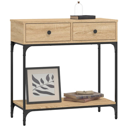 Tavolino Consolle Rovere Sonoma 75x34,5x75cm Legno Multistrato - homemem39