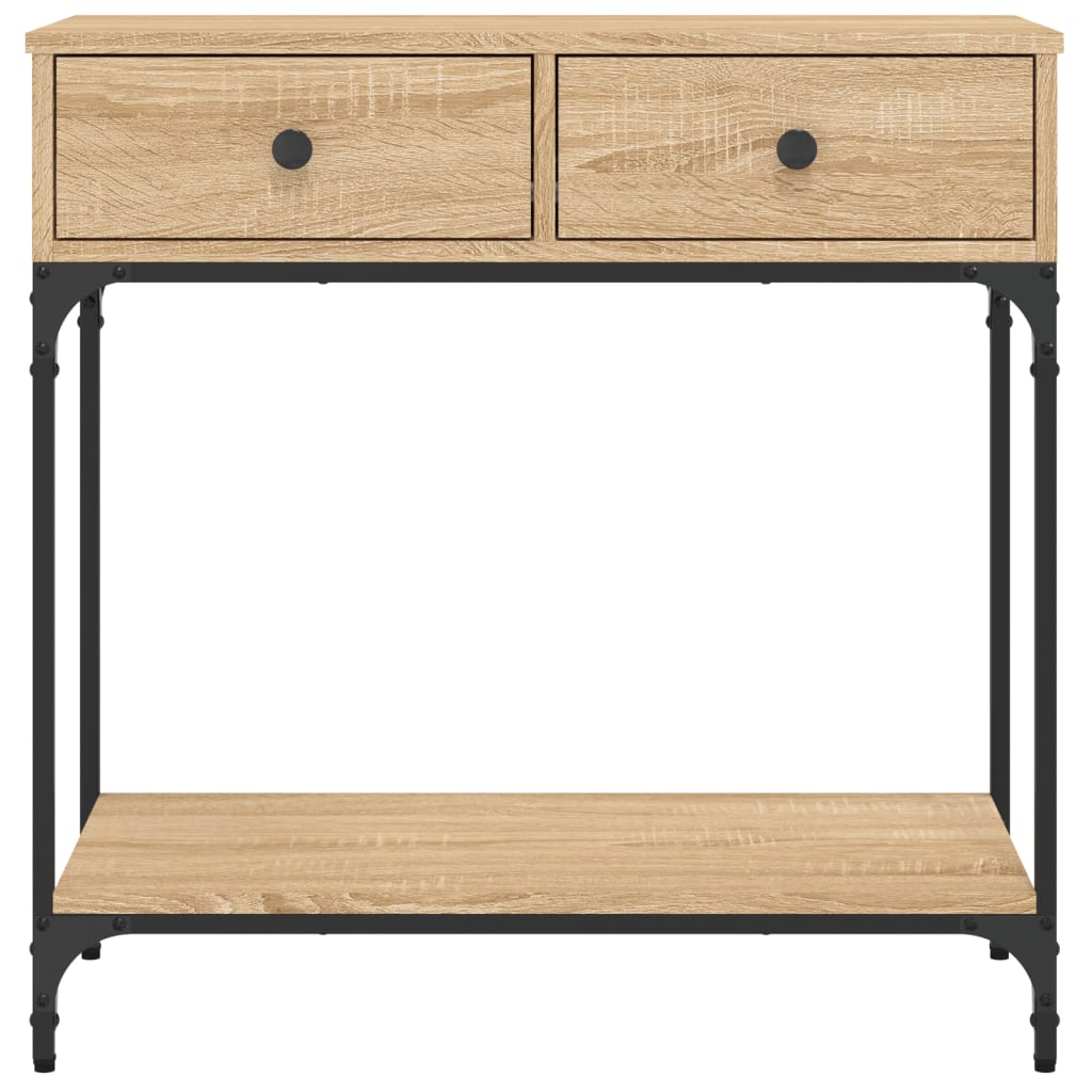 Tavolino Consolle Rovere Sonoma 75x34,5x75cm Legno Multistrato - homemem39