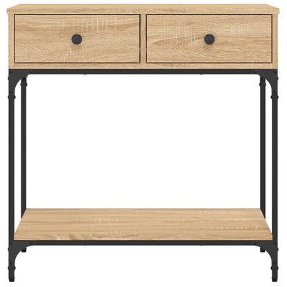 Tavolino Consolle Rovere Sonoma 75x34,5x75cm Legno Multistrato - homemem39