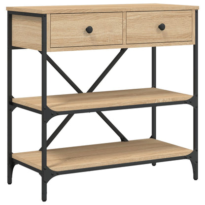 Tavolino Consolle Rovere Sonoma 75x34,5x75cm Legno Multistrato - homemem39