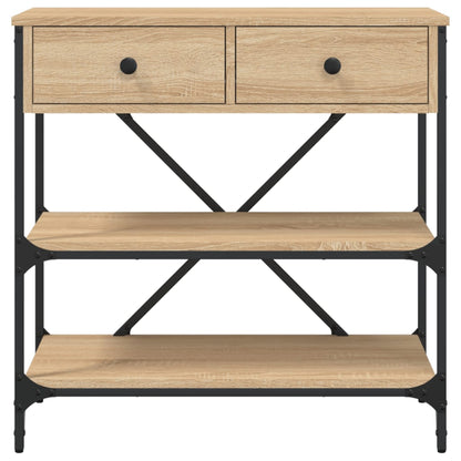 Tavolino Consolle Rovere Sonoma 75x34,5x75cm Legno Multistrato - homemem39