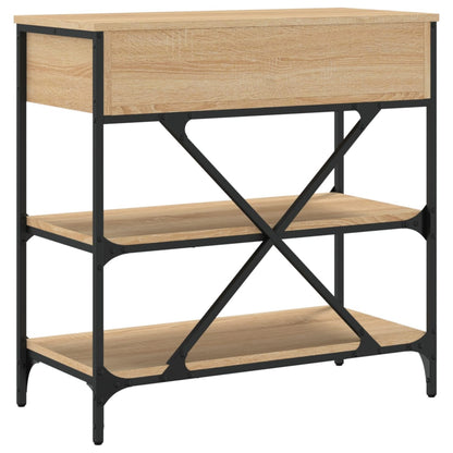 Tavolino Consolle Rovere Sonoma 75x34,5x75cm Legno Multistrato - homemem39