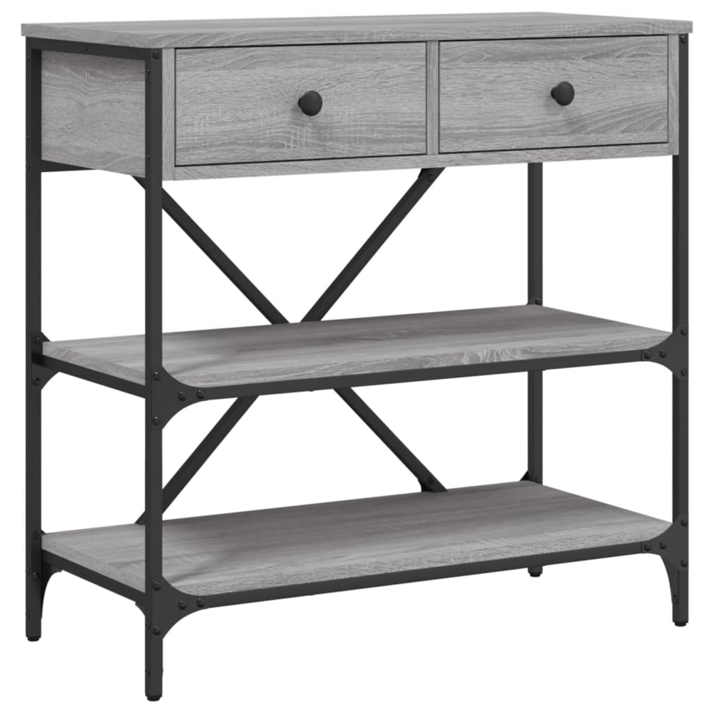 Tavolino Consolle Grigio Sonoma 75x34,5x75cm Legno Multistrato | homemem39