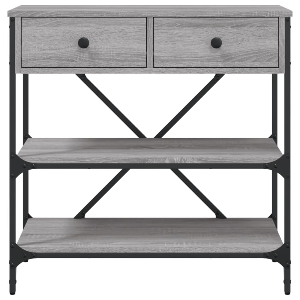 Tavolino Consolle Grigio Sonoma 75x34,5x75cm Legno Multistrato | homemem39