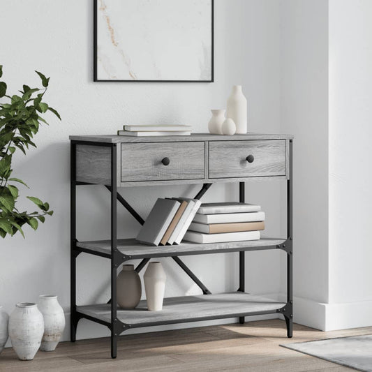 Tavolino Consolle Grigio Sonoma 75x34,5x75cm Legno Multistrato | homemem39