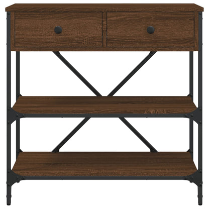 Tavolino Consolle Rovere Marrone 75x34,5x75cm Legno Multistrato - homemem39