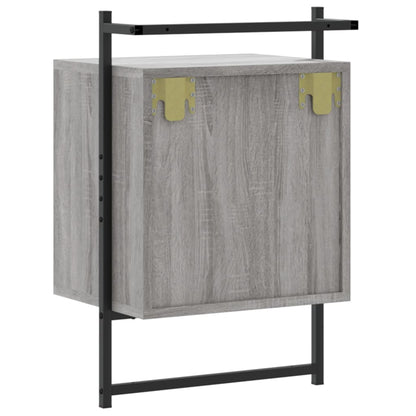 Comodini a Muro 2 pz Grigio Sonoma 40x30x61cm Legno Multistrato - homemem39