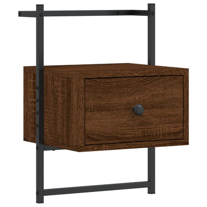 Comodino a Muro Rovere Marrone 35x30x51 cm Legno Multistrato - homemem39