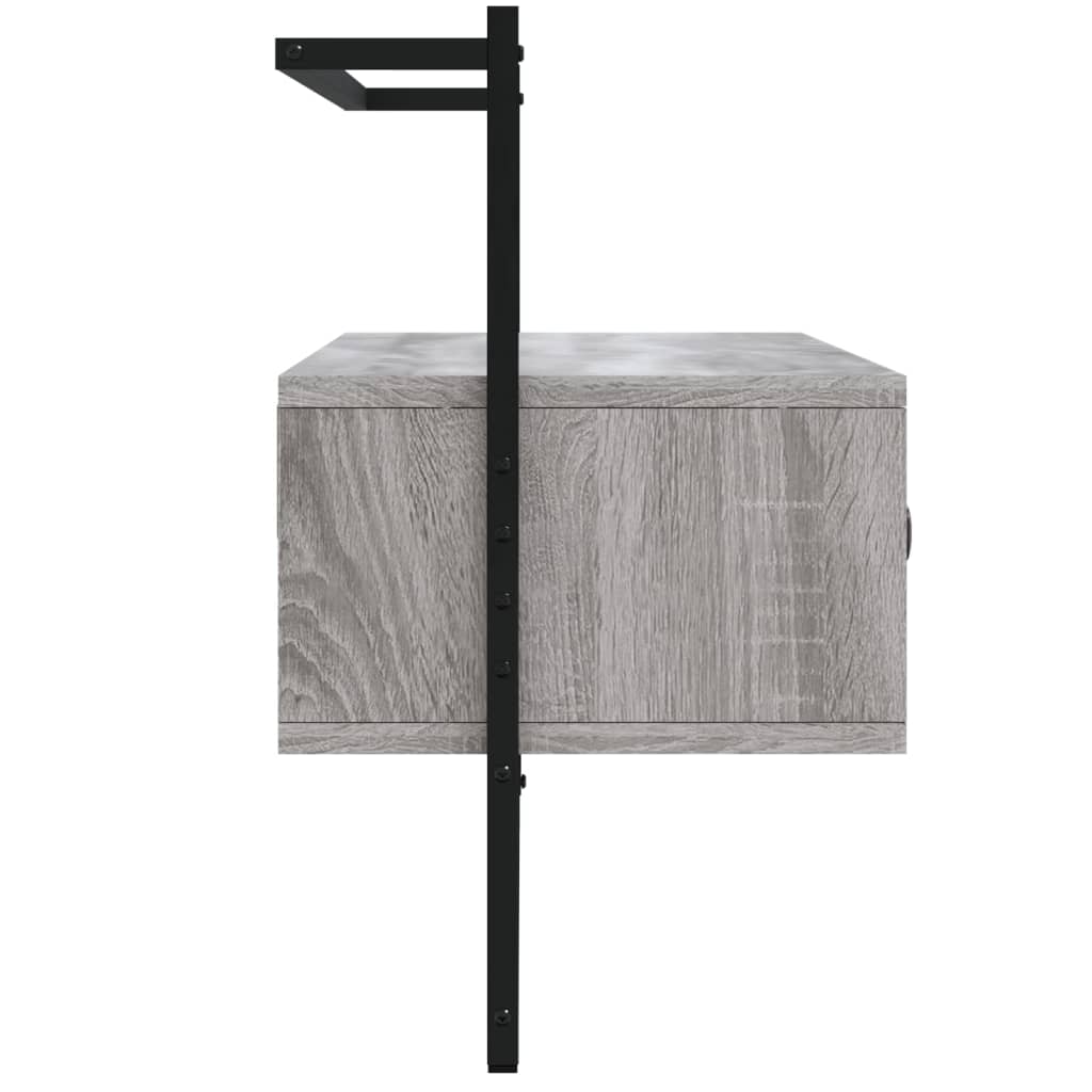 Mobile TV a Muro Grigio Sonoma 100,5x30x51 cm Legno Multistrato - homemem39