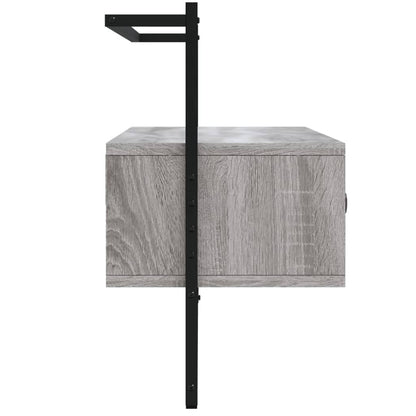 Mobile TV a Muro Grigio Sonoma 100,5x30x51 cm Legno Multistrato - homemem39