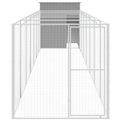 Casetta Cani Corsa Grigio Chiaro 165x863x181 cm Acciaio Zincato