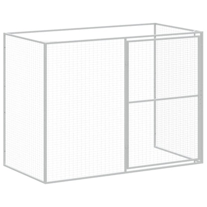Casetta Cani Corsa Grigio Chiaro 214x253x181 cm Acciaio Zincato - homemem39