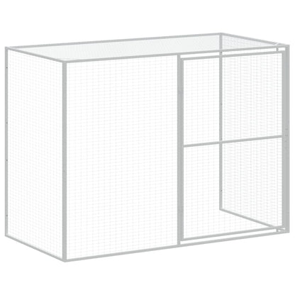 Casetta Cani Corsa Grigio Chiaro 214x253x181 cm Acciaio Zincato - homemem39