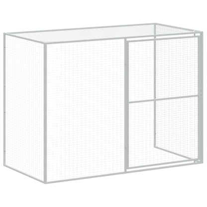 Casetta Cani Corsa Grigio Chiaro 214x457x181 cm Acciaio Zincato - homemem39