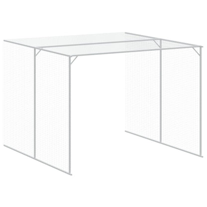 Casetta Cani Corsa Grigio Chiaro 214x661x181 cm Acciaio Zincato - homemem39