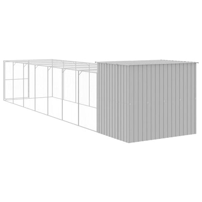 Casetta Cani Corsa Grigio Chiaro 214x865x181 cm Acciaio Zincato - homemem39