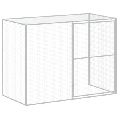 Casetta Cani Corsa Grigio Chiaro 214x1273x181cm Acciaio Zincato - homemem39