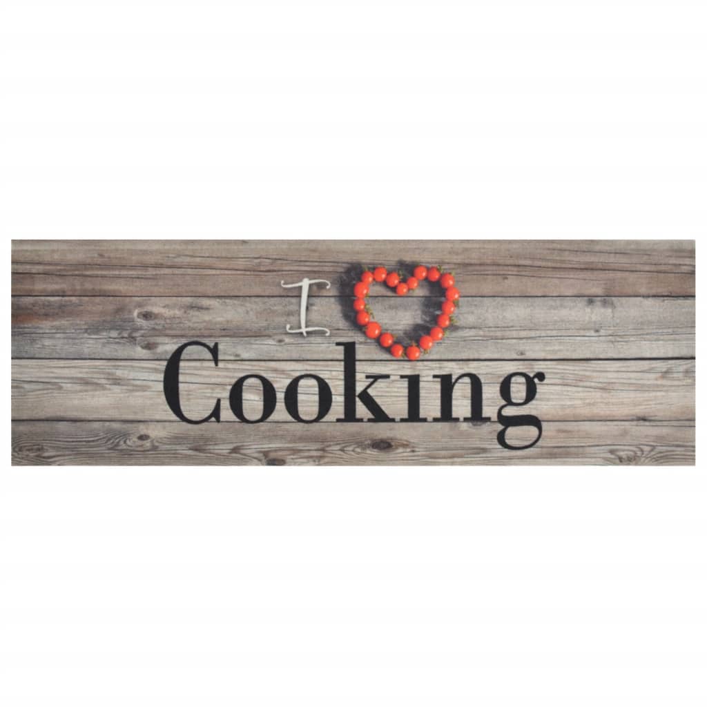 Tappeto da Cucina Lavabile Grigio Cucinare 60x180 cm Velluto | homemem39