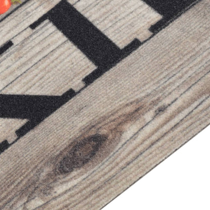 Tappeto da Cucina Lavabile Grigio Cucinare 60x180 cm Velluto | homemem39