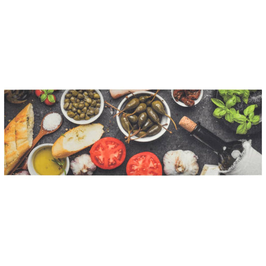 Tappeto da Cucina Lavabile Vino e Cena 60x180 cm Velluto - homemem39
