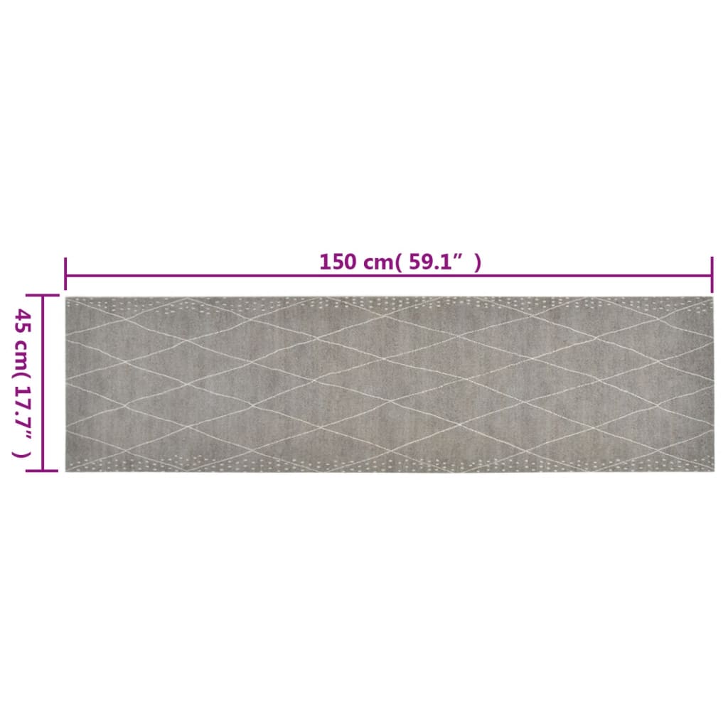 Tappeto da Cucina Lavabile Rombi 45x150 cm Velluto | homemem39