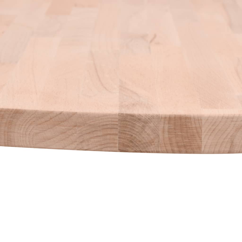 Piano per Tavolo Ø90x2,5 cm Rotondo in Legno Massello di Faggio