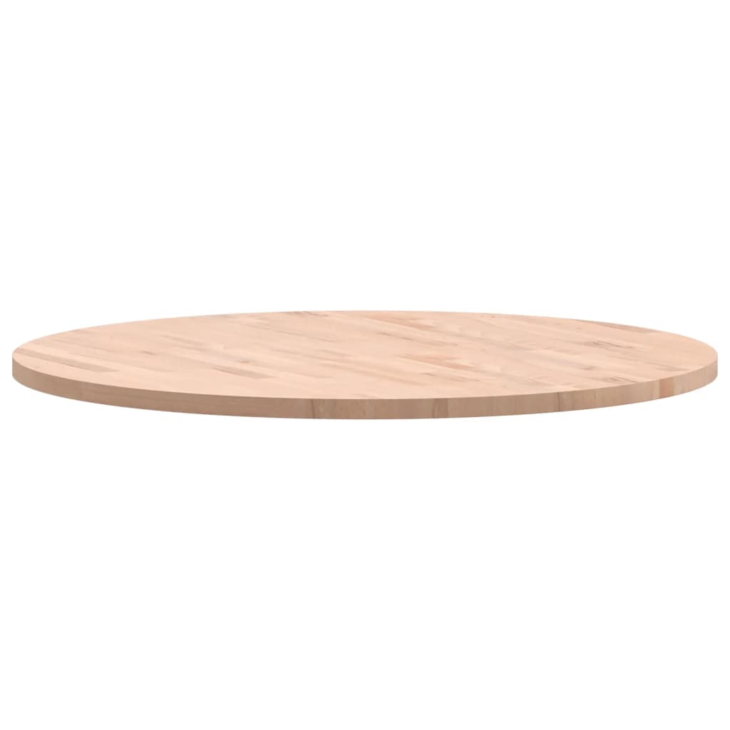 Piano per Tavolo Ø90x2,5 cm Rotondo in Legno Massello di Faggio