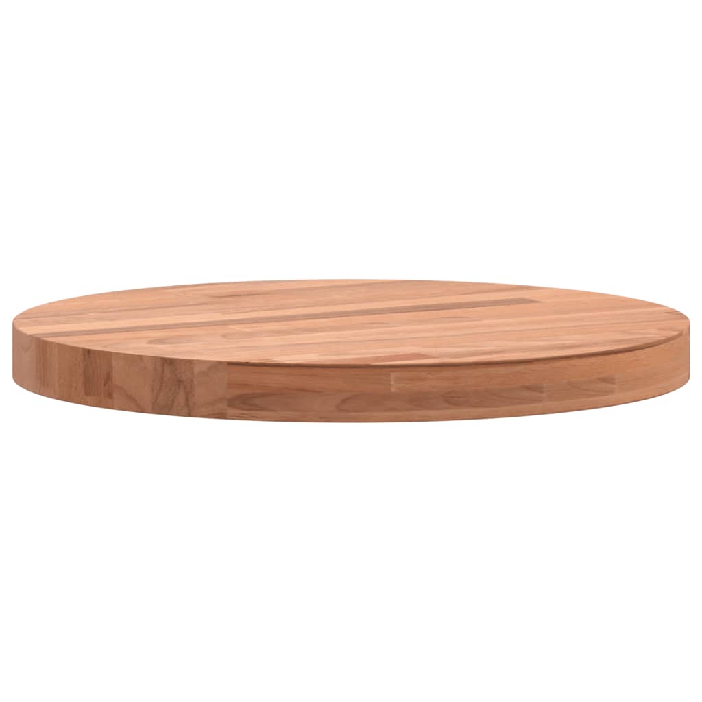 Piano per Tavolo Ø30x2,5 cm Rotondo in Legno Massello di Faggio | homemem39