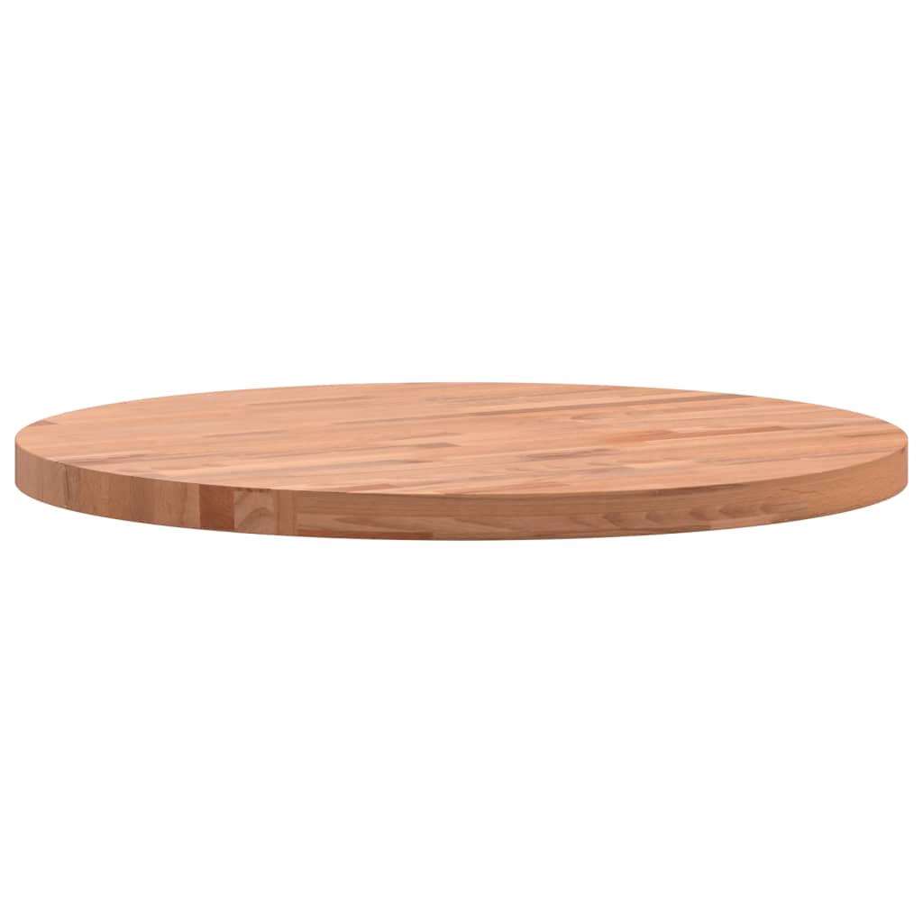 Piano per Tavolo Ø50x2,5 cm Rotondo in Legno Massello di Faggio