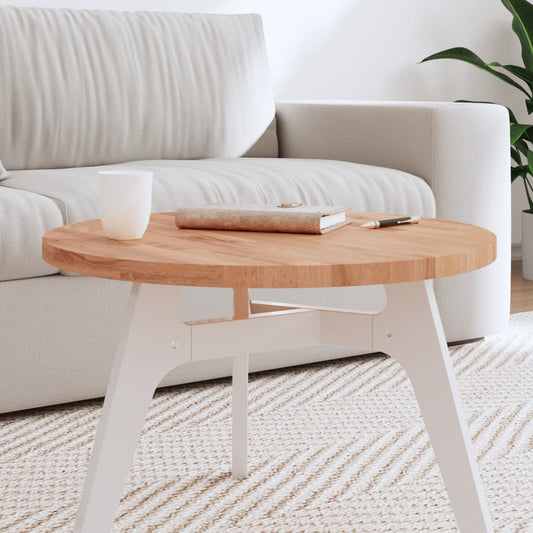 Piano per Tavolo Ø60x2,5 cm Rotondo in Legno Massello di Faggio